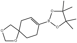 4,4,5,5-四甲基-2-(1,3-二氧螺[4.5]癸-7-烯-8-基)-1,3,2-二氧硼杂环戊烷 结构式