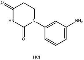 1-(3-氨基苯基)二氢嘧啶-2,4(1H,3H)-二酮 (盐酸盐) 结构式