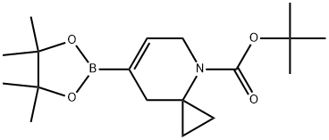 7-(4,4,5,5-四甲基-1,3,2-二氧硼杂环戊烷-2-基)-4-氮杂螺[2.5]辛-6-烯-4-羧酸叔丁酯 结构式