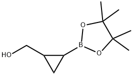 (2-(4,4,5,5-四甲基-1,3,2-二氧硼杂环戊烷-2-基)环丙基)甲醇 结构式