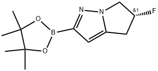 5-氟-2-(4,4,5,5-四甲基-1,3,2-二氧硼杂环戊烷-2-基)-5,6-二氢-4H-吡咯并[1,2-B]吡唑 结构式