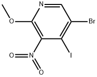 5-溴-4-碘-2-甲氧基-3-硝基吡啶 结构式