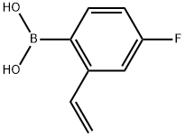 (4-氟-2-乙烯基苯基)硼酸 结构式