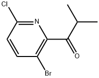 1-(3-溴-6-氯吡啶-2-基)-2-甲基丙-1-酮 结构式