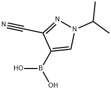 (3-氰基-1-异丙基-1H-吡唑-4-基)硼酸 结构式