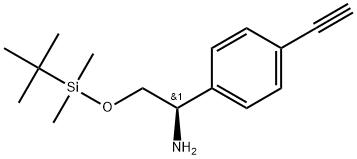 (R)-2-((叔丁基二甲基甲硅烷基)氧基)-1-(4-乙炔苯基)乙-1-胺(R)-2-((叔丁基二甲基甲硅烷基)氧基)-1-(4-乙炔苯基)乙-1-胺 结构式