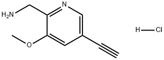 (5-乙炔基-3-甲氧基吡啶-2-基)甲胺盐酸盐 结构式