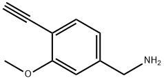 (4-乙炔基-3-甲氧基苯基)甲胺 结构式