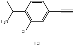 1-(2-氯-4-乙炔基苯基)乙-1-胺盐酸盐 结构式