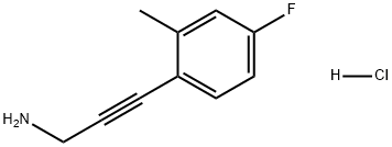3-(4-氟-2-甲基苯基)丙-2-炔-1-胺盐酸盐 结构式