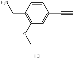 (4-乙炔基-2-甲氧基苯基)甲胺盐酸盐 结构式