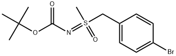 ((4-溴苄基)(甲基)(氧代)-L6-磺酰胺亚基)氨基甲酸叔丁酯 结构式