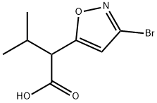 2-(3-溴异噁唑-5-基)-3-甲基丁酸 结构式