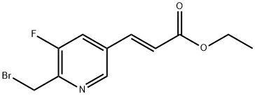 (E)-3-(6-(溴甲基)-5-氟吡啶-3-基)丙烯酸乙酯 结构式