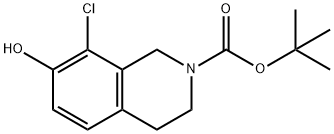 8-氯-7-羟基-3,4-二氢异喹啉-2(1H)-羧酸叔丁酯 结构式