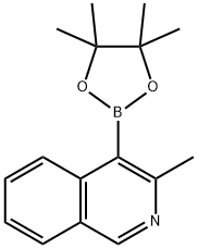 3-甲基-4-(4,4,5,5-四甲基-1,3,2-二氧硼杂环戊烷-2-基)异喹啉 结构式