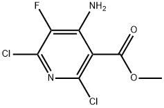 4-氨基-2,6-二氯-5-氟烟酸甲酯 结构式