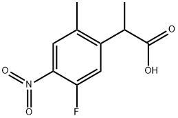 2-(5-氟-2-甲基-4-硝基苯基)丙酸 结构式
