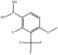 (2-氟-4-甲氧基-3-(三氟甲基)苯基)硼酸 结构式