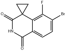 6'-溴-5'-氟-1'H-螺[环丙烷-1,4'-异喹啉]-1',3'(2'H)-二酮 结构式