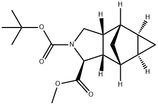 2-(叔丁基)1-甲基(1S,3AR,4S,4AS,5AR,6R,6AS)-八氢-4,6-甲基环丙[F]异吲哚-1,2(1H)-二羧酸酯 结构式