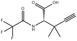 (S)-3,3-二甲基-2-(2,2,2-三氟乙酰胺基)戊-4-炔酸 结构式