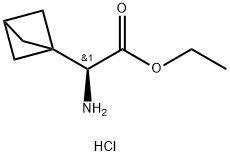 (S)-2-氨基-2-(双环[1.1.1]戊-1-基)乙酸乙酯盐酸盐 结构式