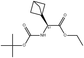 (S)-2-(双环[1.1.1]戊-1-基)-2-((叔丁氧基羰基)氨基)乙酸乙酯 结构式