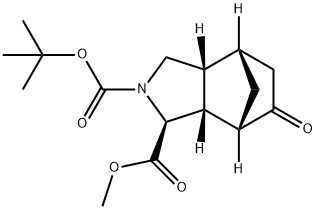 2-(叔丁基)1-甲基(1S,3AR,4S,7S,7AR)-6-氧代八氢-2H-4,7-甲烷异吲哚-1,2-二羧酸酯 结构式