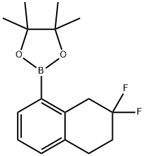 2-(7,7-二氟-5,6,7,8-四氢萘-1-基)-4,4,5,5-四甲基-1,3,2-二氧硼杂环戊烷 结构式