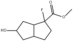 1-氟-5-羟基八氢戊烯-1-羧酸甲酯 结构式