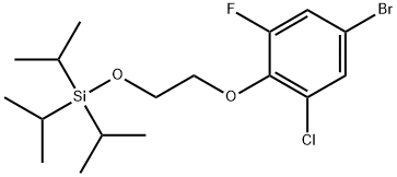 (2-(4-溴-2-氯-6-氟苯氧基)乙氧基)三异丙基硅烷 结构式