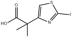 4-噻唑乙酸,2-碘-Α,Α-二甲基 结构式