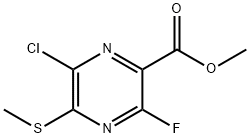 6-氯-3-氟-5-(甲硫基)吡嗪-2-羧酸甲酯 结构式