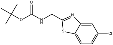 (5-氯苯并[D]噻唑-2-基)甲基)氨基甲酸叔丁酯 结构式