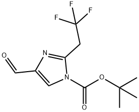 1H-咪唑-1-羧酸4-甲酰基-2-(2,2,2-三氟乙基)-1,1-二甲基乙酯 结构式
