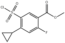 5-(氯磺酰基)-4-环丙基-2-氟苯甲酸甲酯 结构式