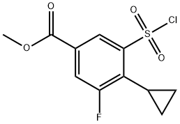 3-(氯磺酰基)-4-环丙基-5-氟苯甲酸甲酯 结构式