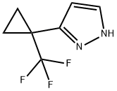 3-[1-(三氟甲基)环丙基]1H-吡唑 结构式