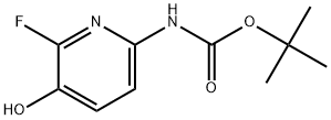 (6-氟-5-羟基吡啶-2-基)氨基甲酸叔丁酯 结构式