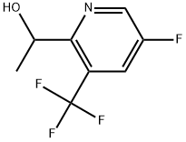 1-(5-氟-3-(三氟甲基)吡啶-2-基)乙-1-醇 结构式