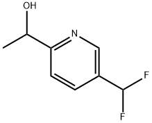 1-(5-(二氟甲基)吡啶-2-基)乙-1-醇 结构式