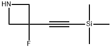 3-氟-3-((三甲硅基)乙炔基)氮杂环丁烷 结构式