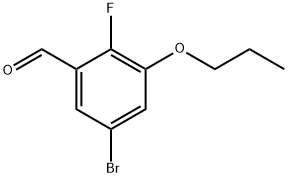 5-Bromo-2-fluoro-3-propoxybenzaldehyde 结构式