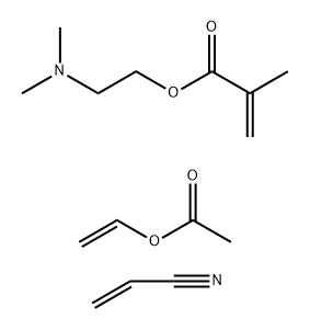 乙酸乙酯与丙烯腈和甲基丙烯酸二甲氨基乙基酯的聚合物 结构式