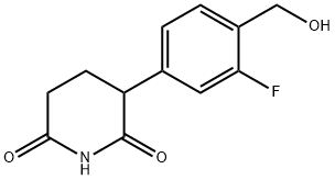 3-(3-氟-4-(羟甲基)苯基)哌啶-2,6-二酮 结构式