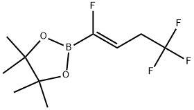 (Z)-4,4,5,5-四甲基-2-(1,4,4,4-四氟丁-1-烯-1-基)-1,3,2-二氧硼杂环戊烷 结构式