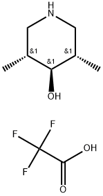 REL-(3R,5S)-3,5-二甲基哌啶-4-基2,2,2-三氟乙酸酯 结构式