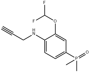 (3-(二氟甲氧基)-4-(丙-2-炔-1-基氨基)苯基)二甲基氧化膦 结构式