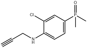 (3-氯-4-(丙-2-炔-1-基氨基)苯基)二甲基氧化膦 结构式